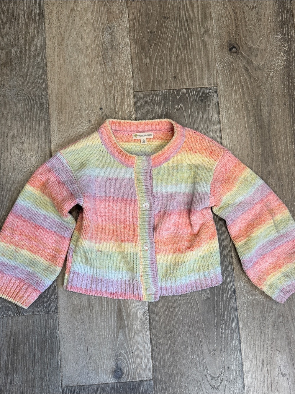 Tucker + Tate Pastel Striped Cardigan - Pink, Yellow, Green, Lavender 0861